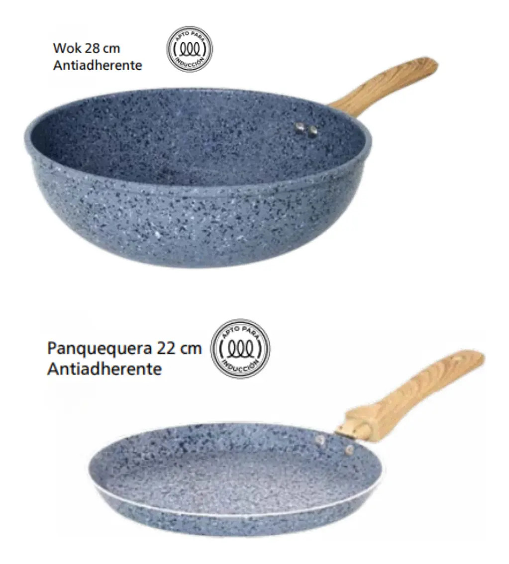 Wok 28 cm e panquequeira 22 cm